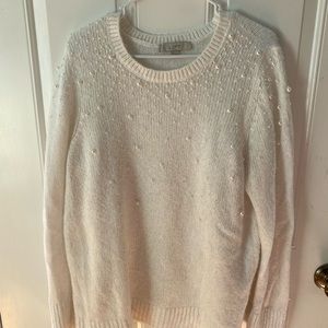 Loft Pearl Studded Sweater